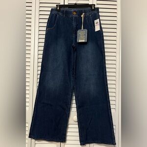 Democracy Dark Indigo Wide Leg High-Rise Jeans